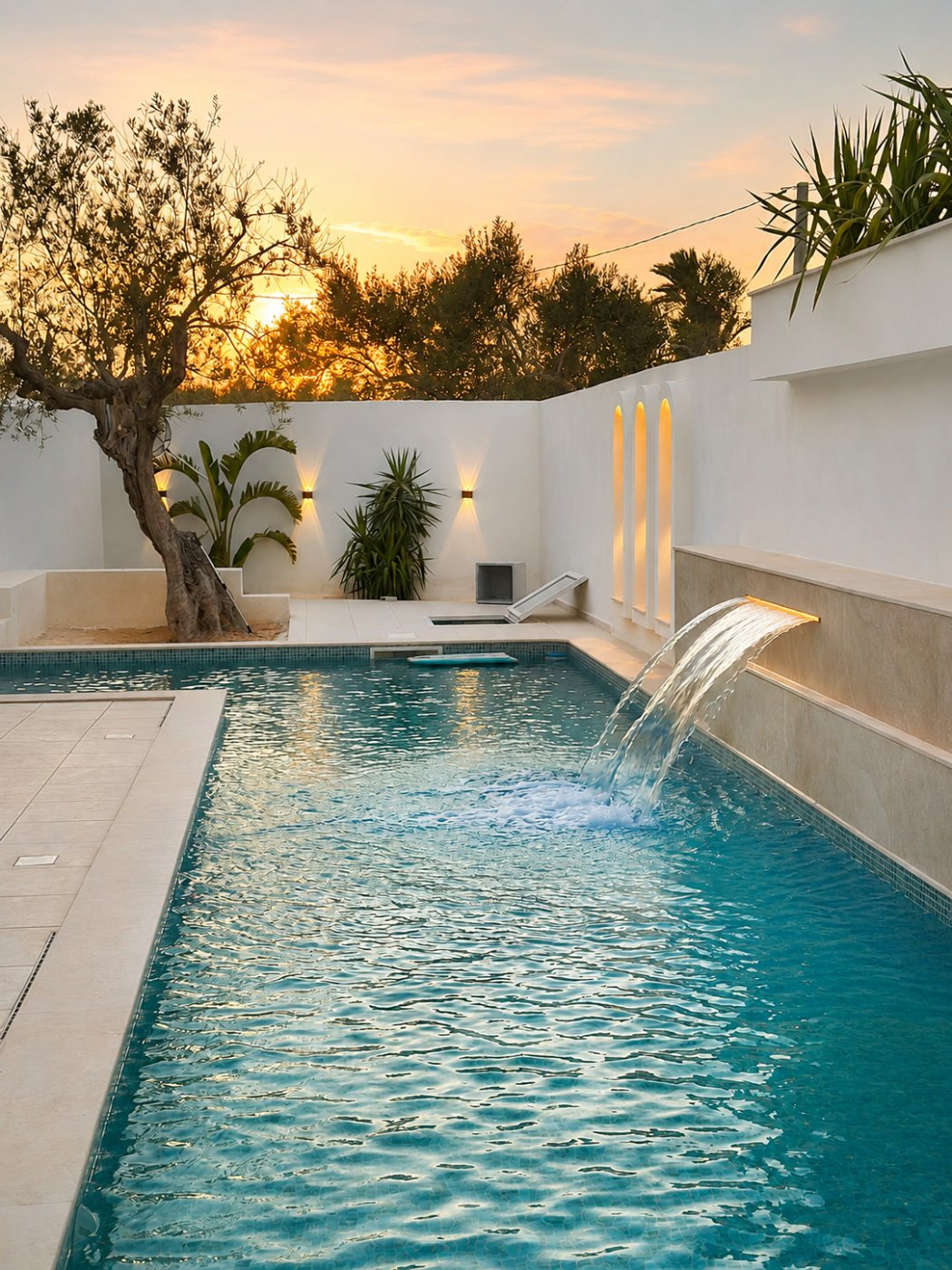 Die Villa des Oliviers und ihr privater Pool auf Djerba
